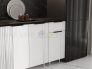 Кухня Виктория 2000 мм Пластер Бьянко/Белый (Кастилло темный)