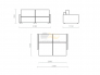 Диван Пегас 2 БД с узкими подлокотниками