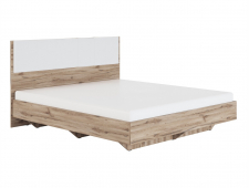 Мод. 1.2 Кровать 1,4 с мягким элементом «Белый» экокожа