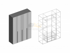 Шкаф 4-ств для одежды