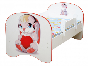 Кровать детская с фотопечатью без ящика Зайчик 700*1400