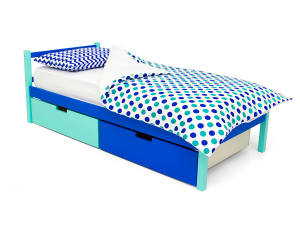 Кровать Svogen classic с ящиками мятно-синий