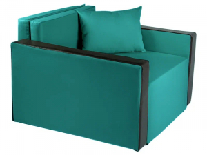 Кресло-кровать Милена с подлокотниками рогожка emerald