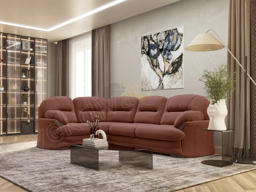 Угловой диван Квин 6 Ultra Nut левый