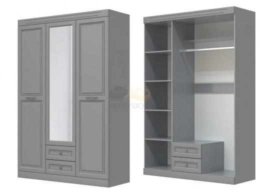 Шкаф для одежды ШР-3 Олимп Антрацит